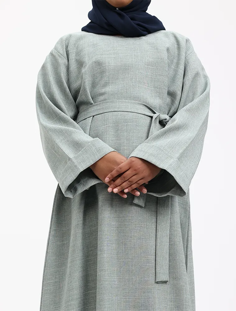 Sage Linen Girls Abaya